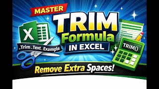 Excel TRIM Formula Tutorial | Remove Extra Spaces in Excel (Step-by-Step Guide) Trim Function In Excel Remove Extra Spaces From Text Step By Step Tutorial
