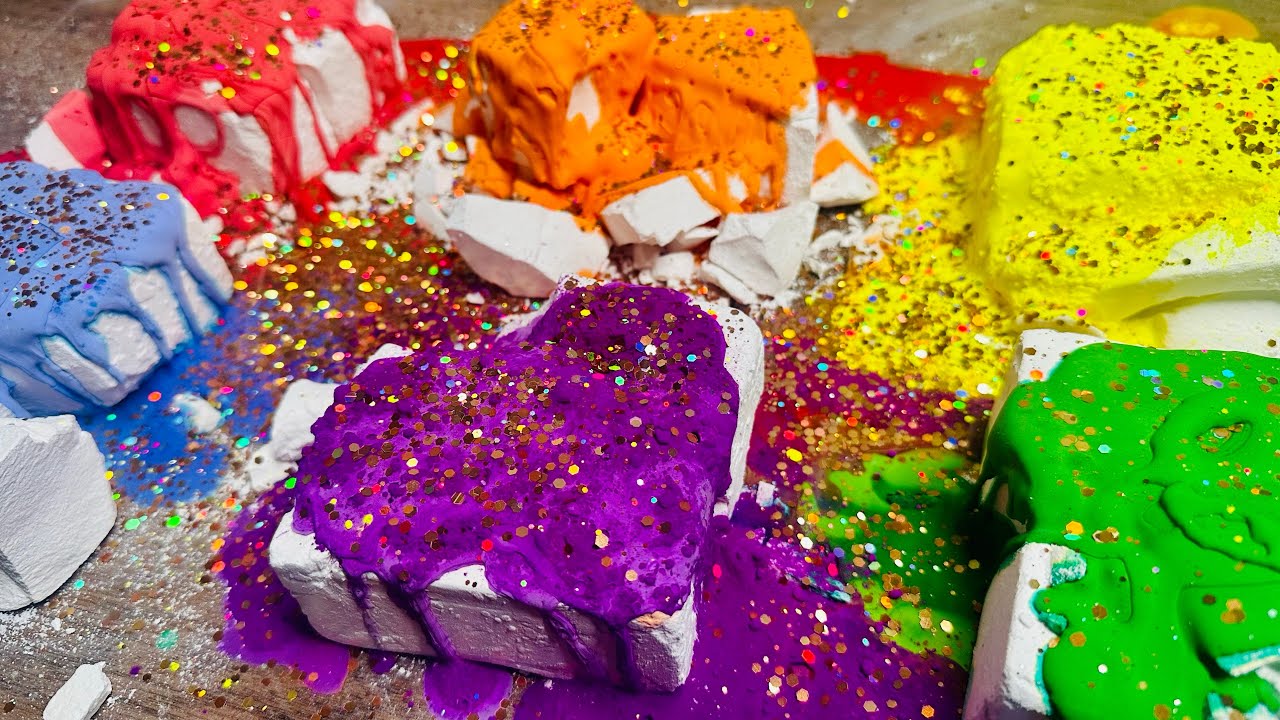 Colorful Cornstarch Pasted Gym Chalk | Oddly Satisfying | Gym Chalk ...