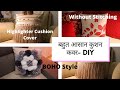 Very Easy DIY Cushion Covers || Boho Style || Without Stitching Method || Highlighter Cushion Cover