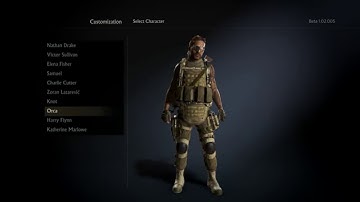 Uncharted 4 Multiplayer Beta | Intro Loadout Weapons Gear Skins Taunts Menu Options