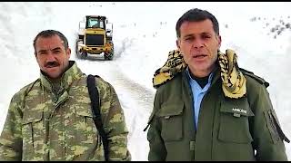 İŞ MAKİNELERİNİN BOYUNU AŞAN KARDA ZORLU MÜCADELE