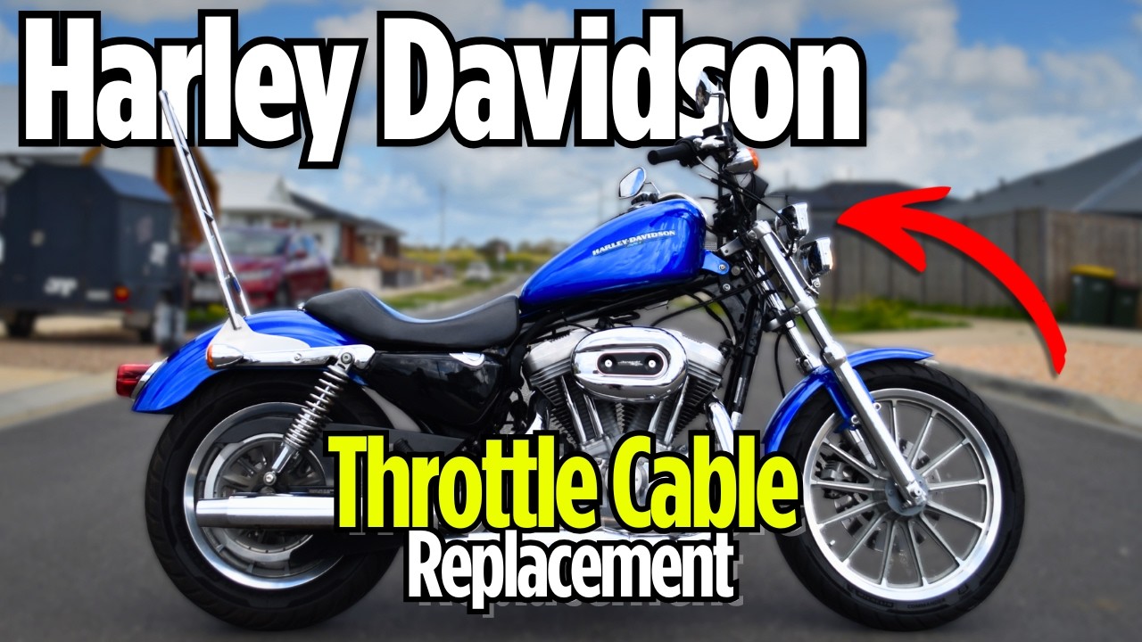 Harley Davidson Throttle Cable Replacement & Adjustment - YouTube