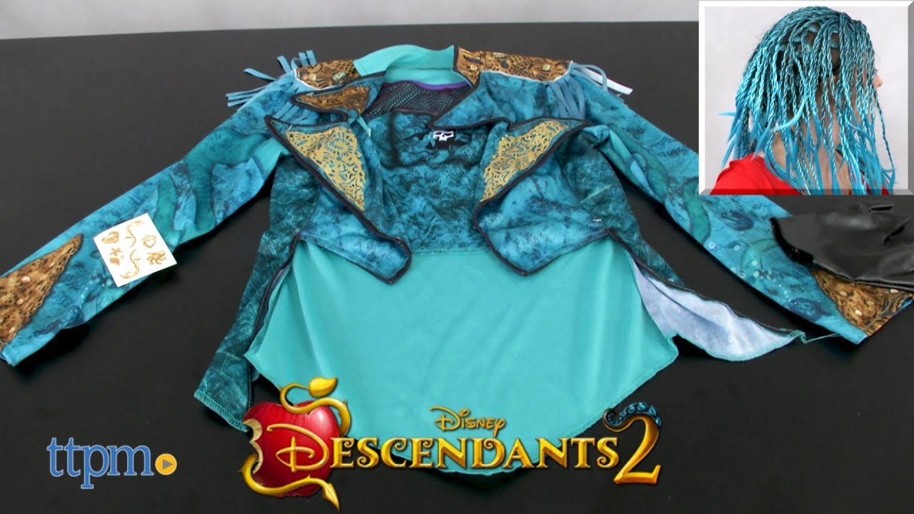 Disney Descendants 2 Halloween Costume Uma Child Wig Dress Up /& Pretend Play
