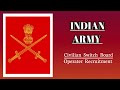 Indian Army Civillian Switch Board Operator Recruitment 2026 || Application Start's Check Details 👇
