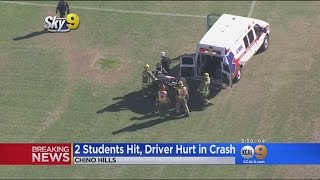 2 Pedestrians Seriously Hurt, Driver Critical In Fiery Chino Hills Crash