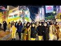 GANGNAM First Friday Night Walk in 2022, Club Hot Spot Night Scenery, 4K Seoul Korea.