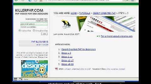 PHP Misc. Closed Captioned - Sessions Part 1