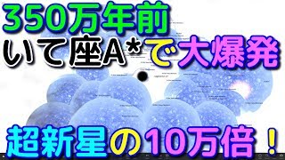 超新星爆発の10万倍の特大爆発が350万年前に銀河系の中心部で起きていた！？