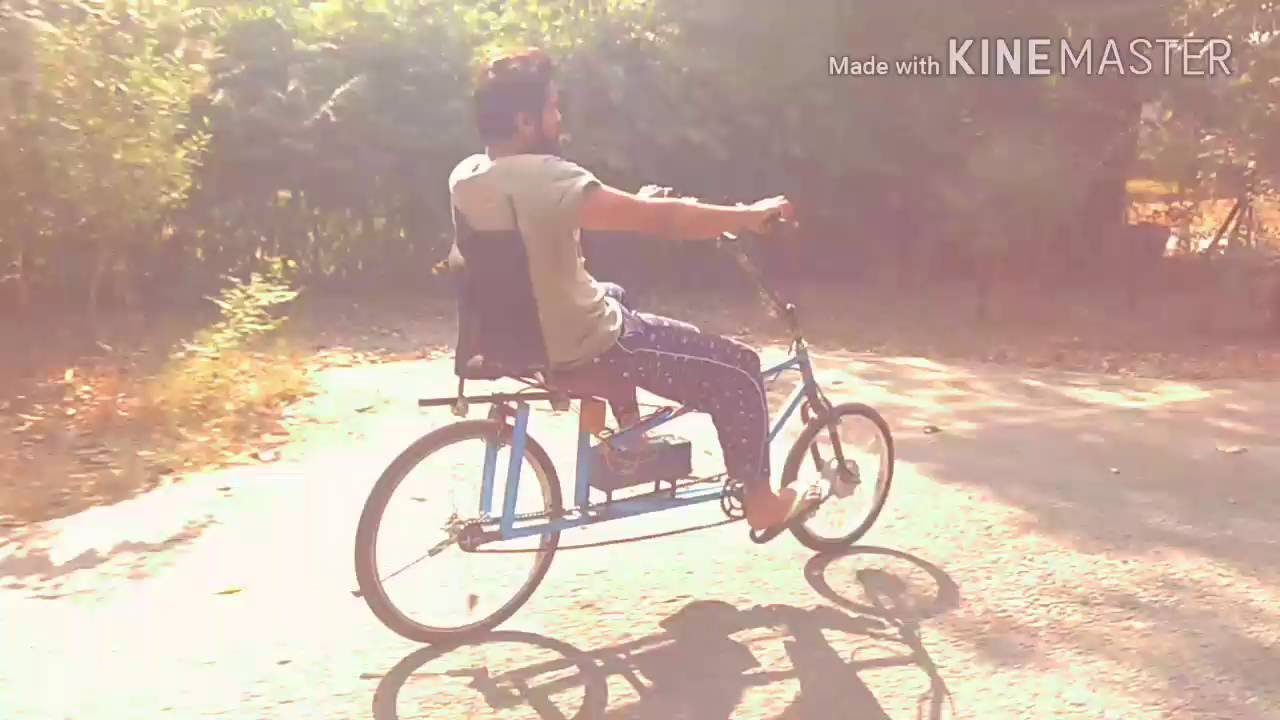 Home Made Semi recumbent electric bike India 250 watt YouTube