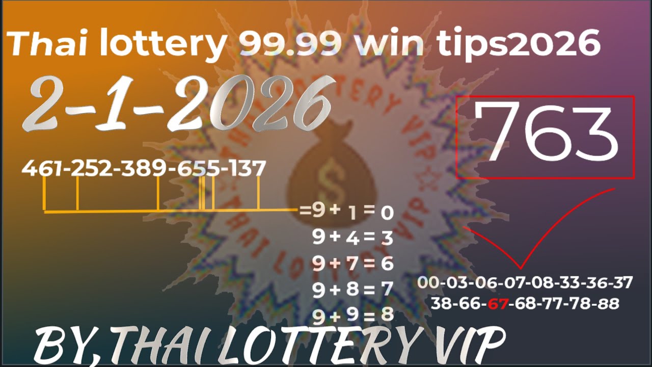2-1-2026 THAI LOTTERY YIP  99.99 WINTIPS 2026 @thailotteryvip.
