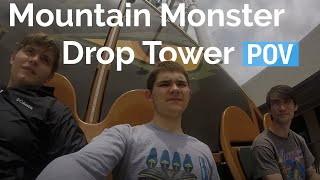 Mountain Monster Fall Drop Tower | No Over The Shoulder Restraint Drop Ride