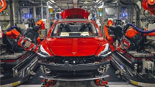 ... stamping tesla model 3 uses a high-end schuler servo press to turn
giant rolls of steel into body parts. ther...