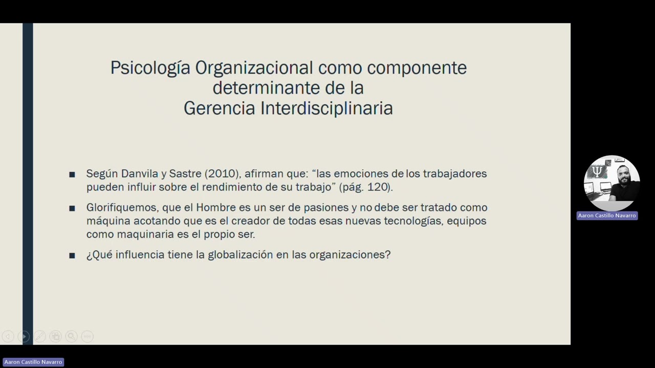 Tutoría #1 0308. Psicología de la Administración Educativa. Prof. Aaron Castillo Navarro. 19-2-2026
