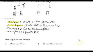 Points, Lines, and Planes Notes