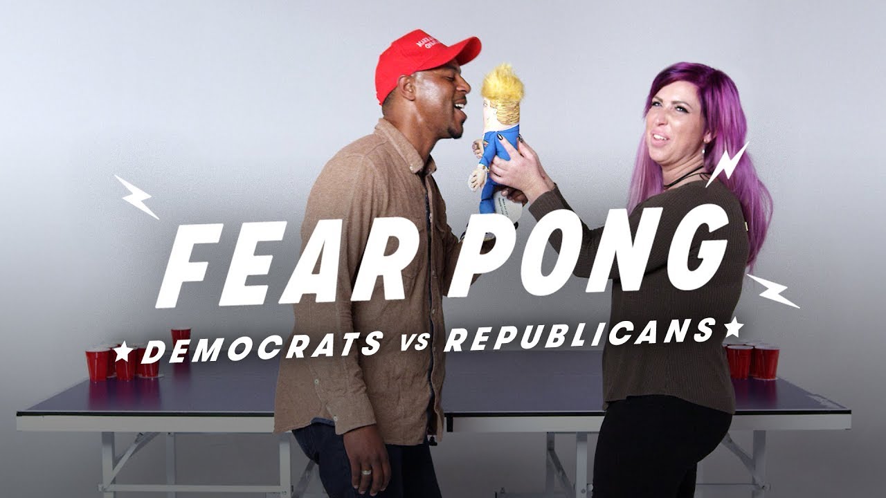 Democrats & Republicans Play Fear Pong (Kellen vs. Amanda) | Fear Pong | Cut