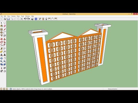 Portail Design Sur SketchUp