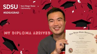 My SDSU Diploma Came!! (B. A. in Linguistics and Asian Studies) - SDSU Class of 2022 🎓