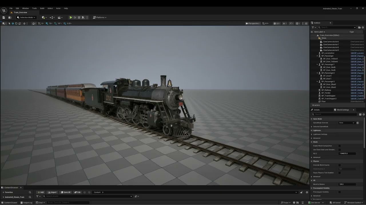 Animated Steam Train Setup Guide | Unreal Engine 5