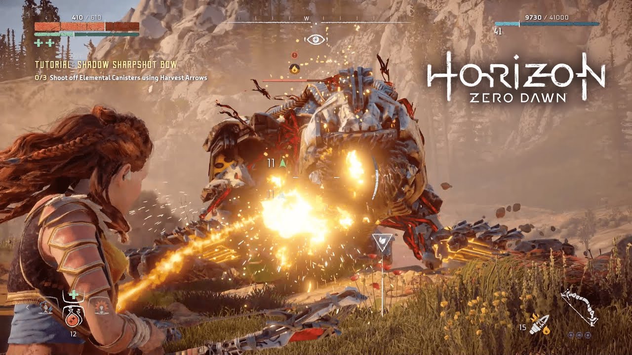 Fighting With Two Rockbreaker (Corrupted Zone Level 32) Horizon Zero