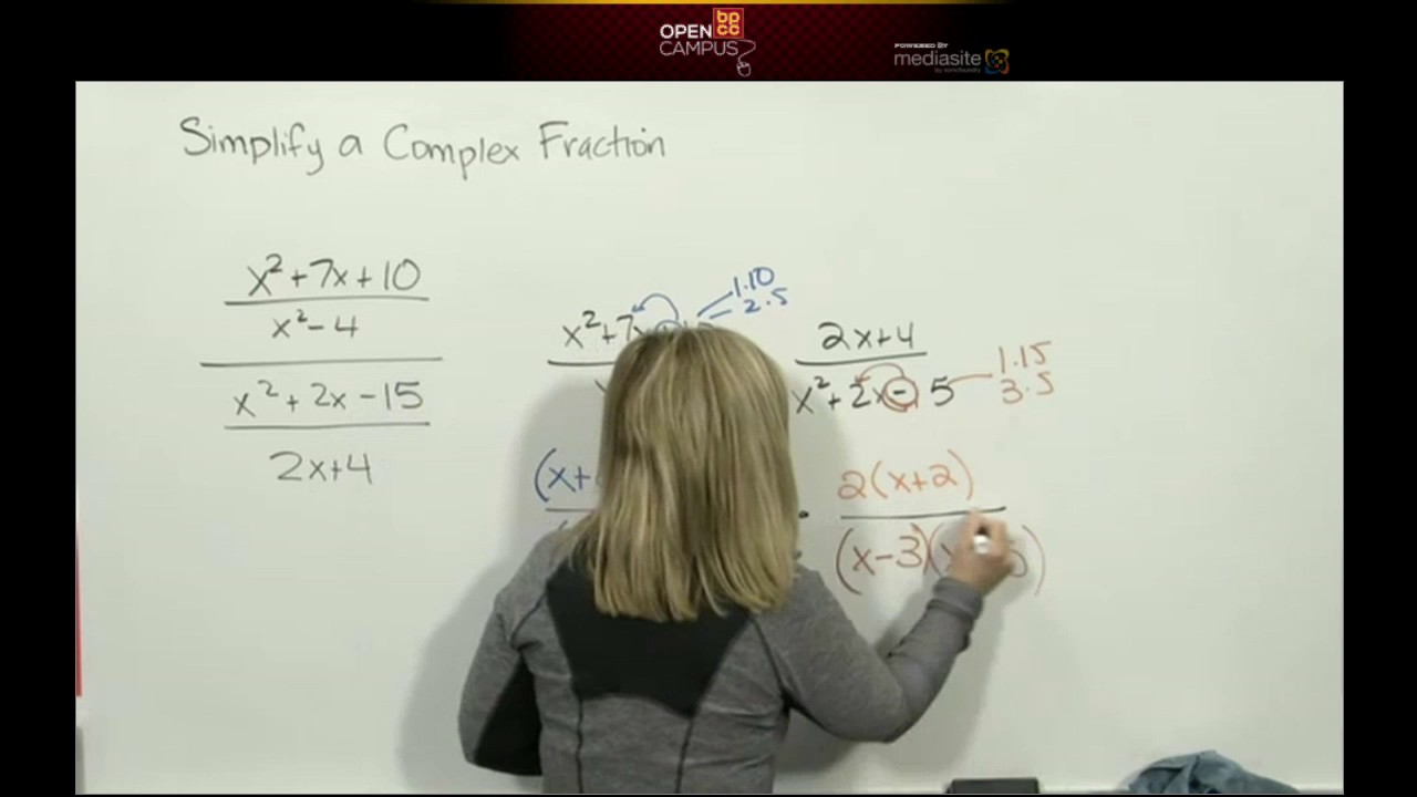 12 2B Simplify a Complex Fraction - YouTube