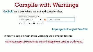 31251 Lec 1.5: Compiling with Warnings Profile