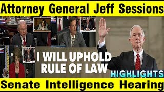 AG Jeff Sessions - Highlights - Senate Intelligence Committee
