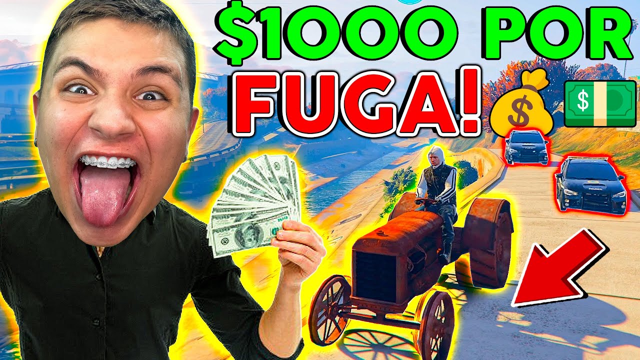 FUGA da POLlCIA VALENDO DINHEIRO 🤑 GTA RP (Paulinho o LOKO)
