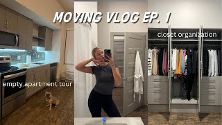 moving vlog ep. 1: NJ empty apartment tour, new furniture + organizing my closet | maddie cidlik