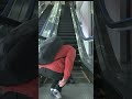 on escalator