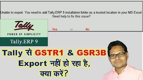 Unable to Export GSTR1 & GSTR3B From Tally | Failed to Create Json File in Tally