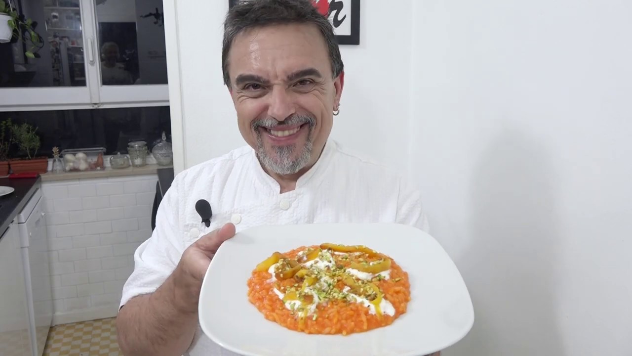 Risotto ai due peperoni e stracciatella di bufala