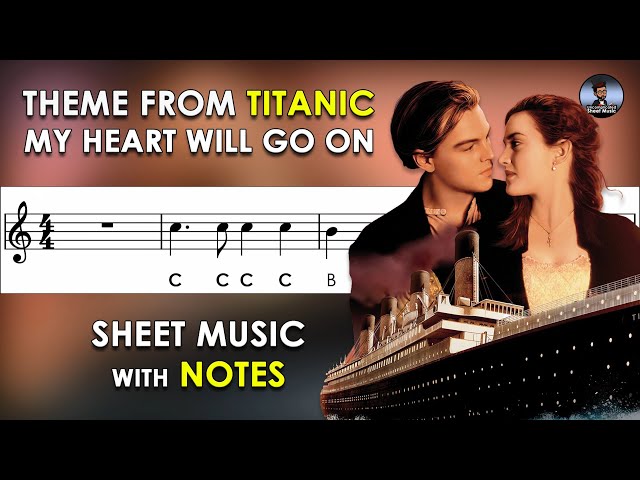 My Heart Will Go On | Sheet Music with Easy Notes for Recorder, Violin + Piano Backing Track