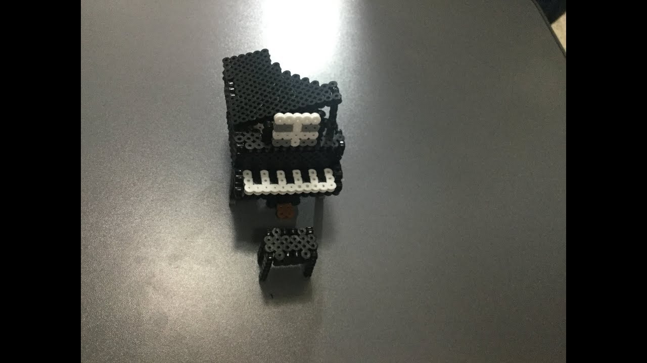 アイロンビーズ グランドピアノ 図案 立体 作り方 動画 Grand Piano 3d Perlerbeads Youtube