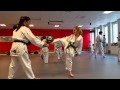 Mudo taekwondo school  kids kick combo practise