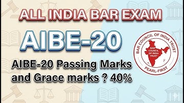 AIBE-20 Passing Marks / Grace marks 40% ? | ALL INDIA BAR EXAM | #aibe20result
