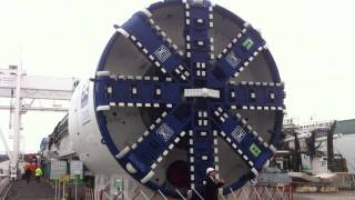 A Crossrail TBM Spins Up