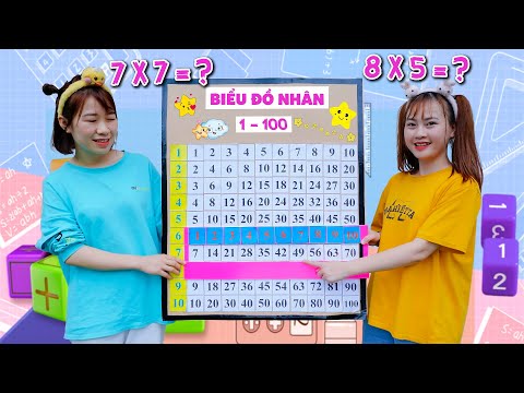 Video Trò Chơi Học Toán - Hai Chị Em Làm Biểu Đồ Nhân ❤ BIBI... - youtube