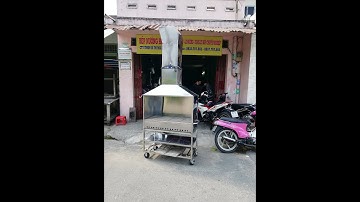 Lò nướng sườn, lò quay tự động cho quán cơm tấm, Cty Bếp nướng Hoa Mai