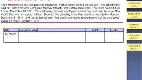 Adjusting Accounts and Preparing Financial Statements Exercise 3-6