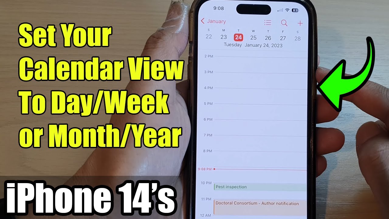 iPhone 14/14 Pro Max How to Change Calendar View To Day/Week/Month