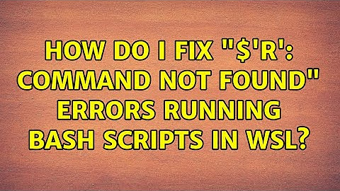 Ubuntu: How do I fix "$