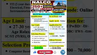 NALCO Non-Executive Notification 2026 Out! 💥 Eligibility, Age Limit, Syllabus #job #govtjobs2026