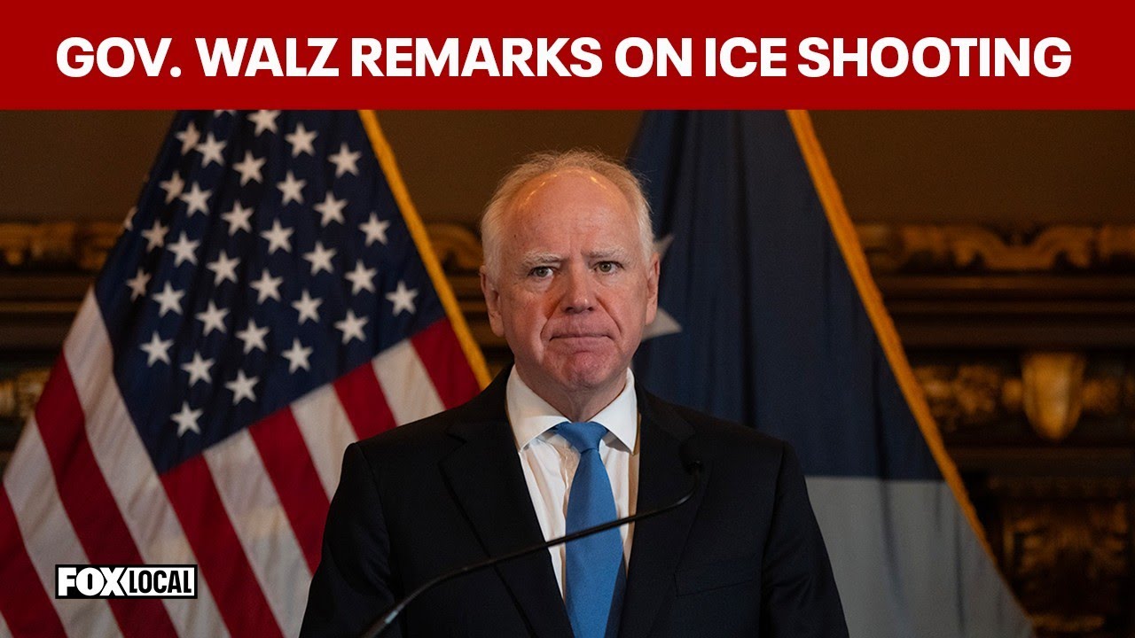 WATCH: Minnesota Governor Walz gives remarks on deadly shooting involving ICE agent in Minneapolis