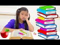 Historia de Regreso a La Escuela de Emma Lyndon y Maddie | Niños Aprenden Sobre la Responsabilidad