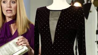 Black and gold plunge mini dress video review (GWQNP)
