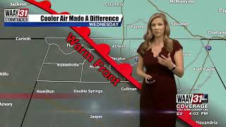 WAAY 31 Chief Kate McKenna explains cooler air made a difference Wednesday - YouTube