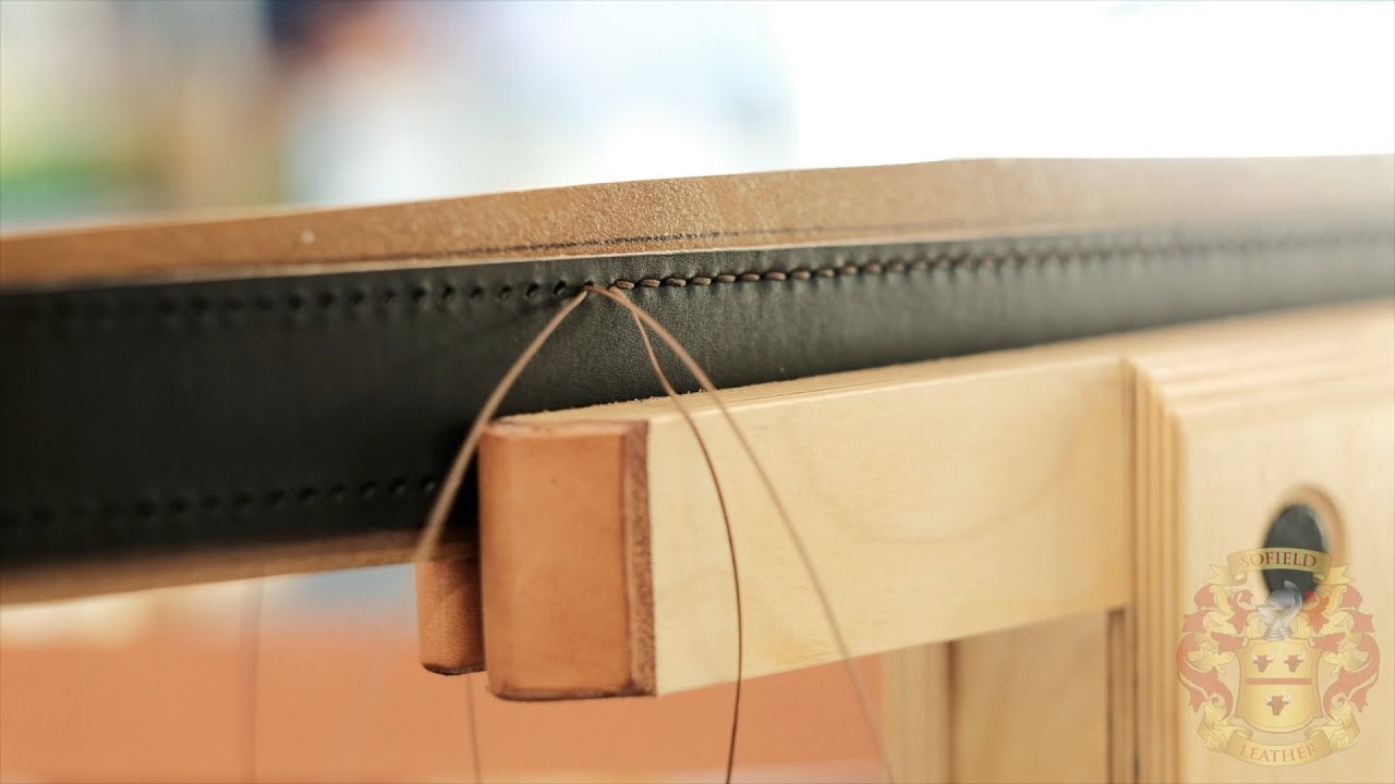 Hand Stitching Leather Saddle Stitch ASMR Not a How To! YouTube