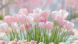 เพลงกล่อมนอนดอกทิวลิปสีชมพู | เพลงเปียโนสงบเพื่อการผ่อนคลาย & บรรยากาศสวนดอกไม้สวยงามสุดผ่อนคลาย screenshot 2