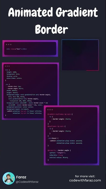 CSS Animated Gradient Border 😍😍😍😍 | HTML and CSS - YouTube
