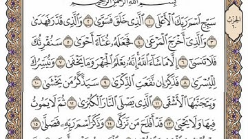 سورة الأعلى من الآية ٧ إلى الآية ١٢